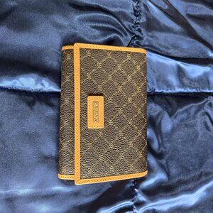 Rioni Signature Monogram Coffee Brown Sadie Tri-fold Wallet